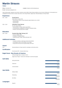 First Resume Template