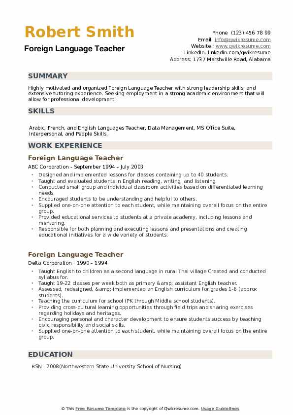 How To Describe Foreign Language Skills On Resume