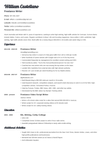 Freelance Work on a Resume [Freelancer Resume Examples]