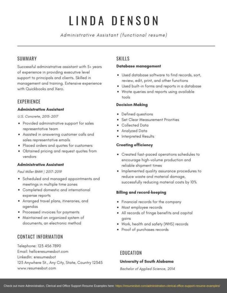 How To Create A Functional Resume