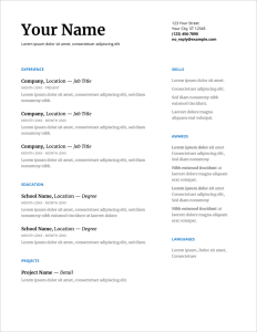 25+ Resume Templates for Google Docs [Free Download]