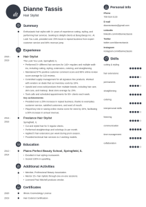 Hair Stylist Resume—Examples and 25+ Writing Tips