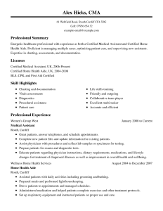 Healthcare Resume Template for Microsoft Word LiveCareer