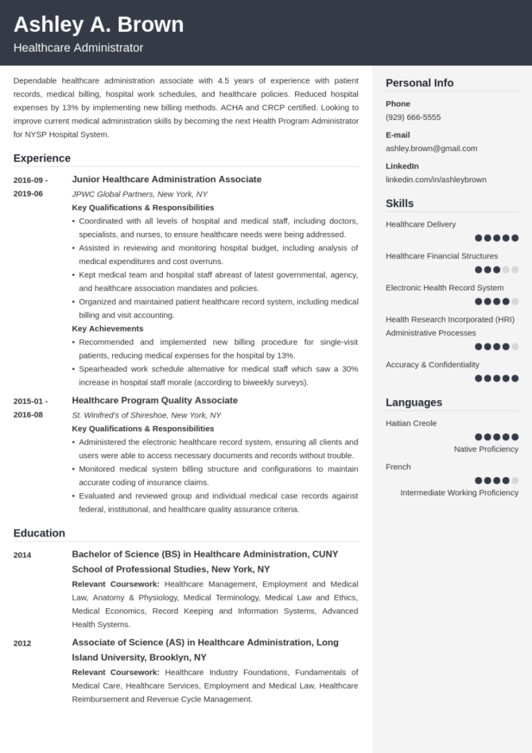 How To Make A Cv For Medical Job