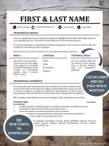 Hire Me Resume Template CV Template Word How To Etsy