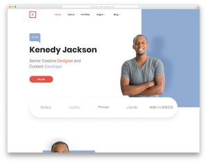 Kenedy Free Responsive Personal Website Template 2021 Colorlib