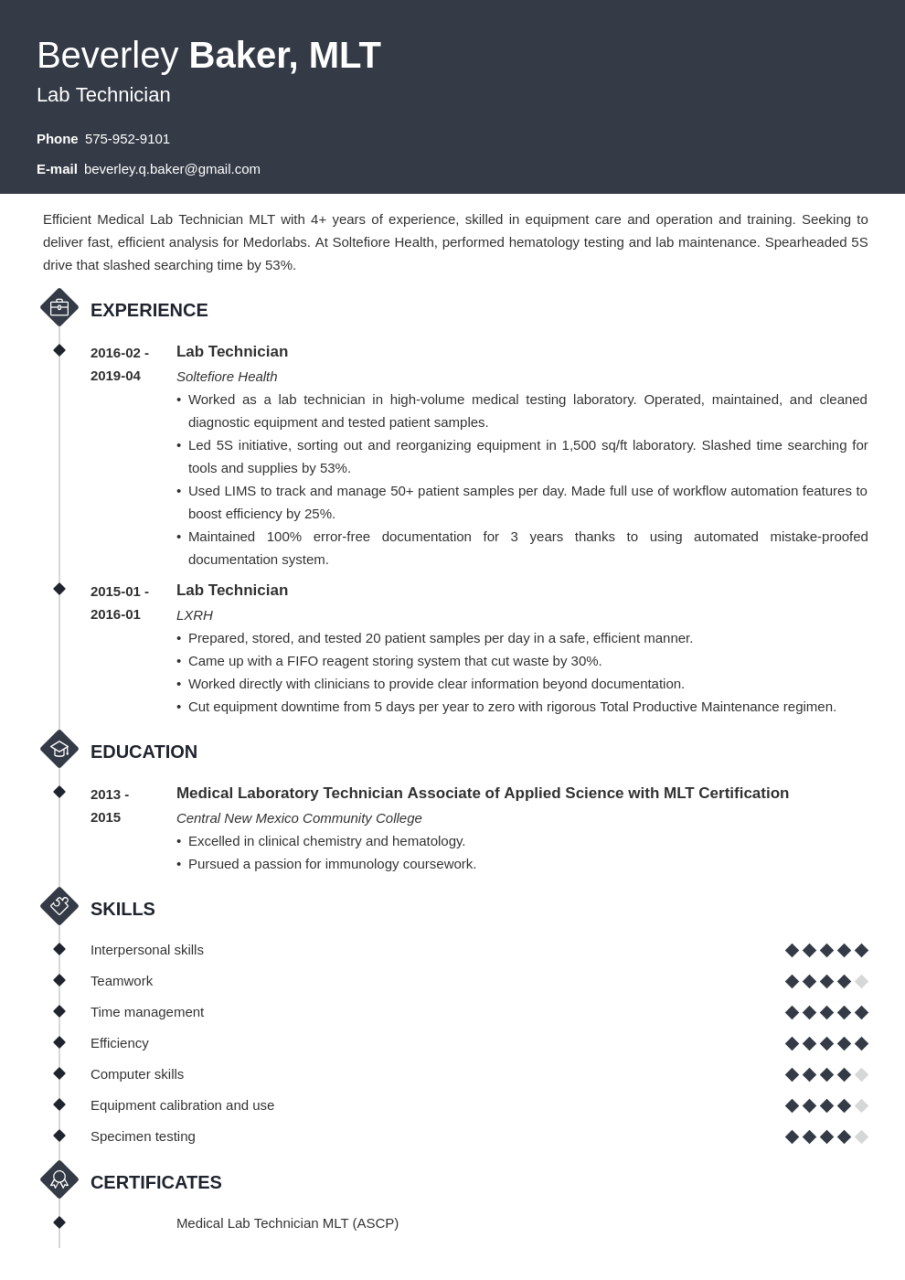 Cv Template For Medical Laboratory Technician Find the best medical