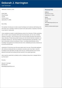 Lab Technician Cover Letter Examples & Templates to Fill