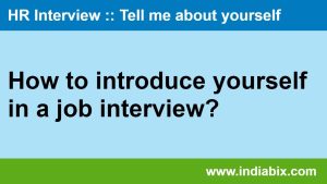 How to introduce yourself in a job interview? YouTube