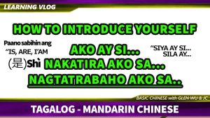 How to Introduce yourself in TAGALOG to MANDARIN CHINESE YouTube