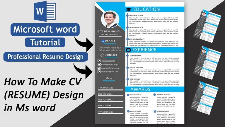 How To Make Cv In Word Youtube
