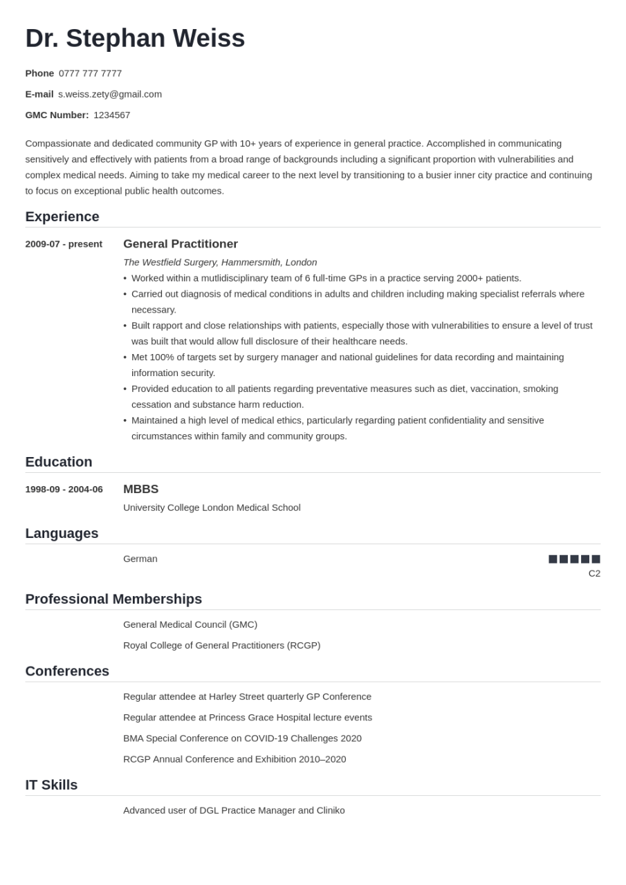 How to Write a Medical CV [Template & 20+ Tips]