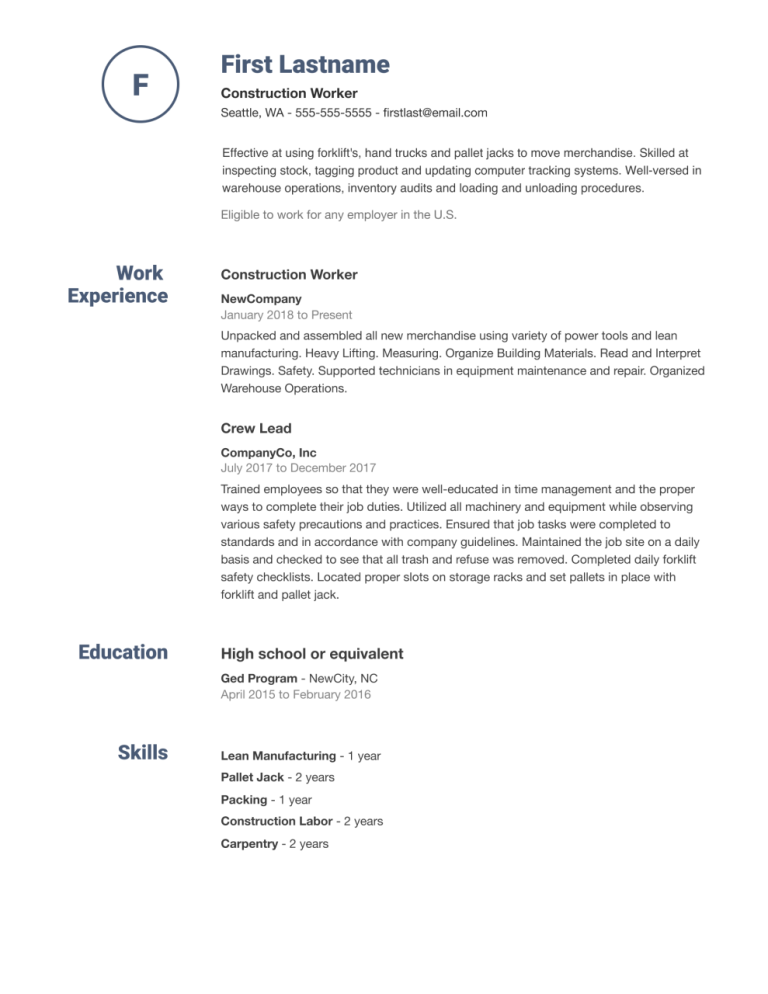 How To Create A Good Resume For Job