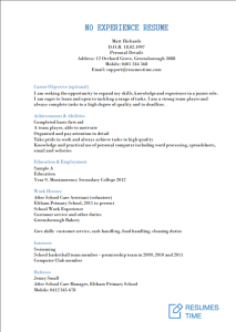 Entry Level Resume Samples, Examples, Template to Find the Best Job