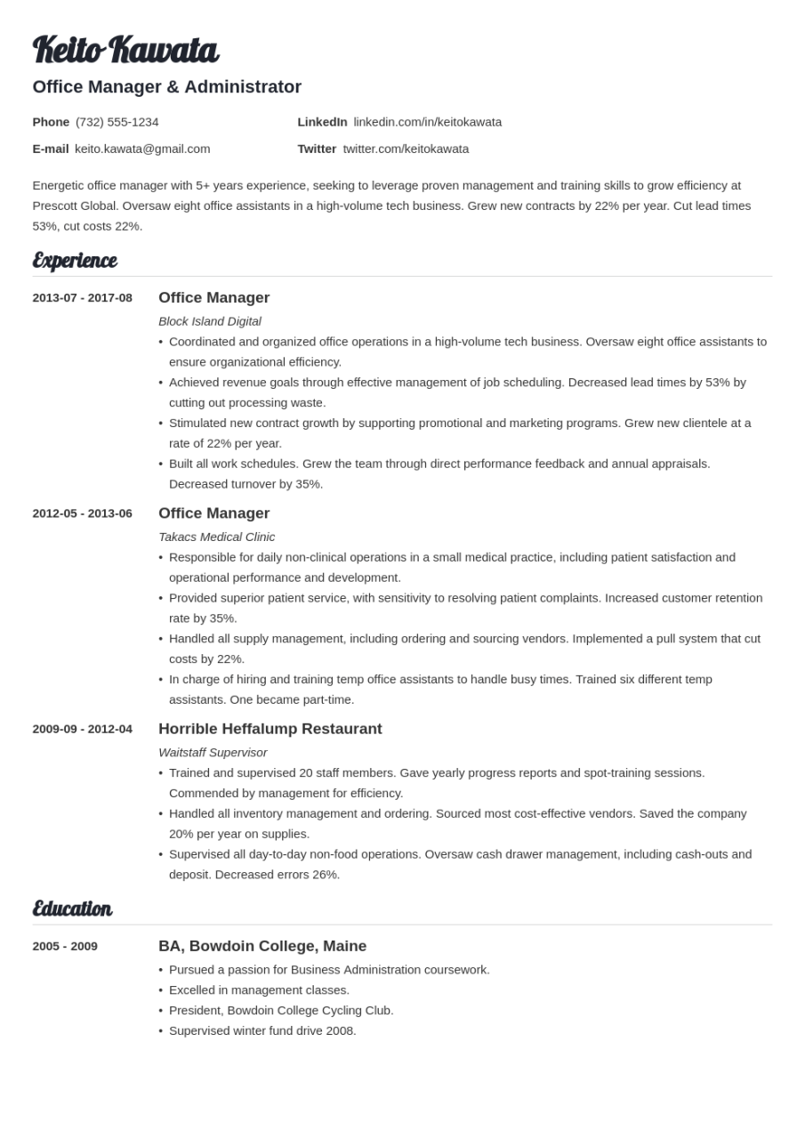 What To Put On A Resume For A Job Description