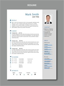 Modern resume template 5, get invited to a job interview, career, work