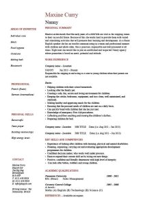 ️ Professional nanny resume templates. Professional Nanny Resume Sample