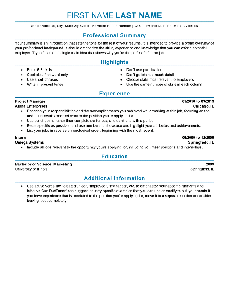 Experienced Resume Templates to Impress Any Employer LiveCareer