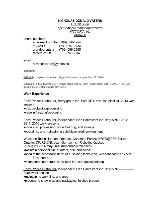 How To Write Contact Information In Resume