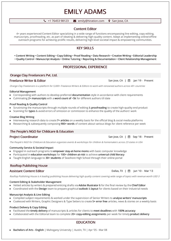 5 Tips for The Resume of a Homemaker Sample & Guide] — TechPatio