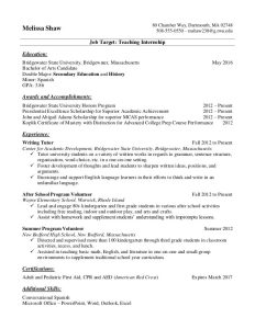 Resume samples for College students and Recent Grads
