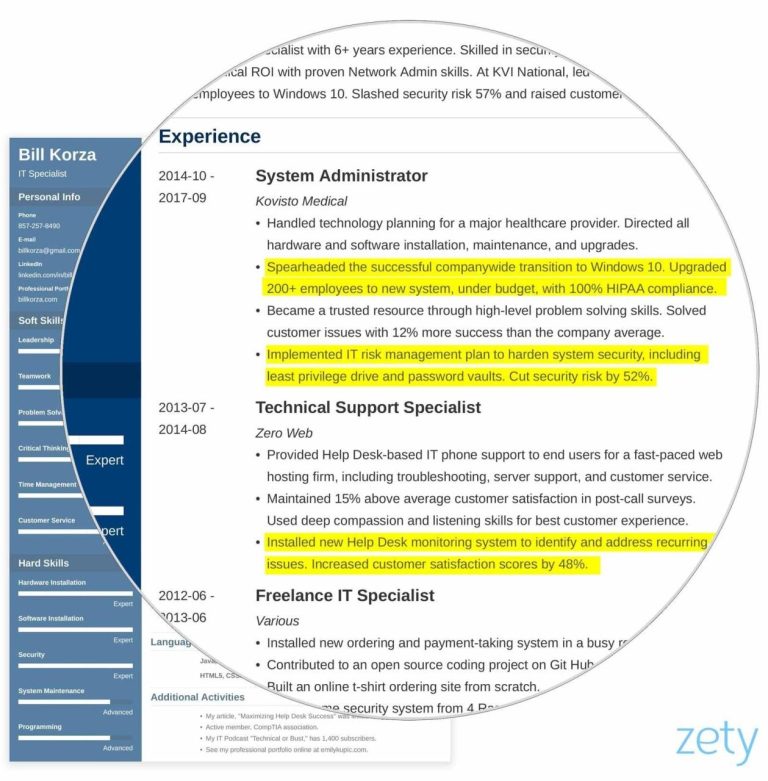 How To Create A Personal Profile On Cv