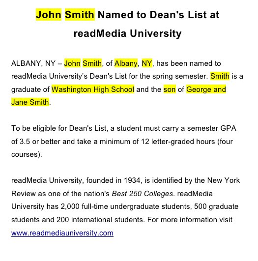 How To Indicate Dean's List On Resume