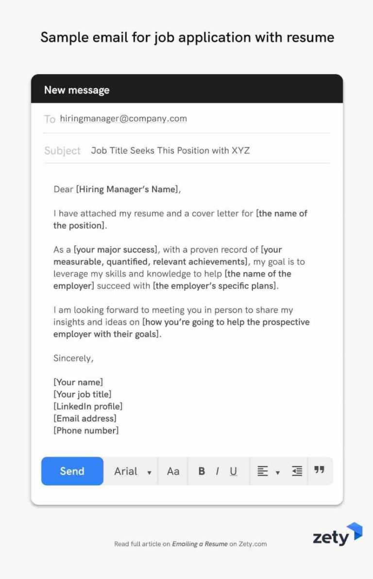 What To Write In Mail While Sending Resume For Internship