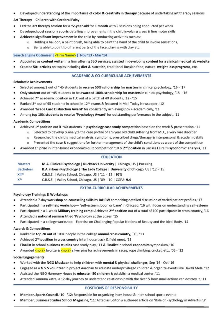 Example Objective For Scholarship Resume