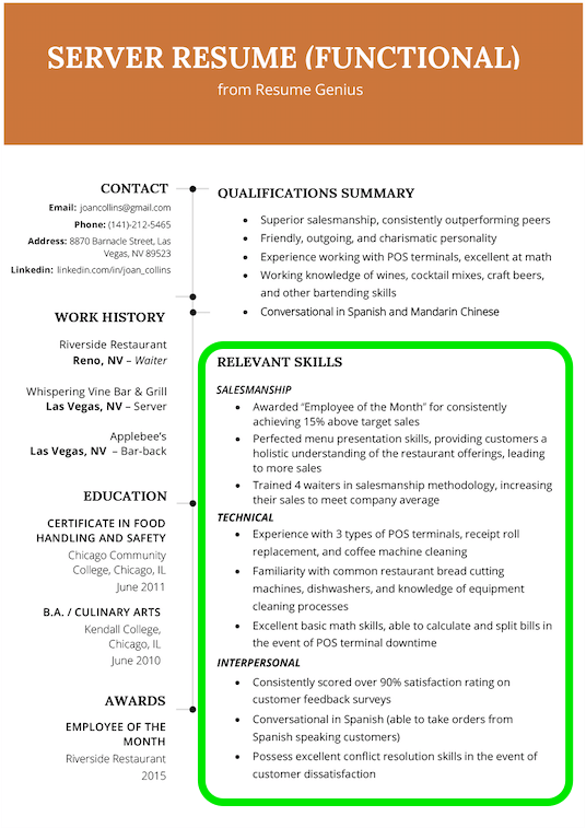 What Are Skills To List On Resume