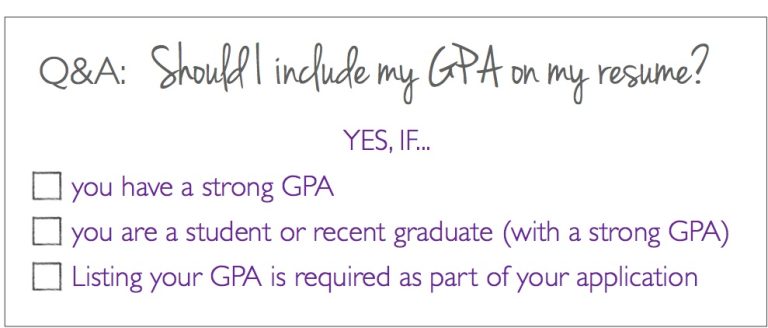 Do You Put Your Gpa On Resume