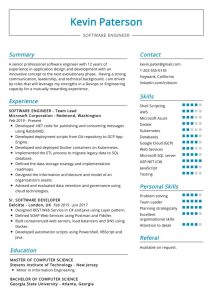 Software Engineer Resume Example CV Sample [2020] ResumeKraft