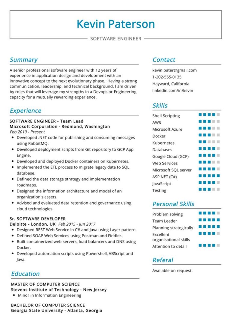 Examples Of Good Engineering Resumes