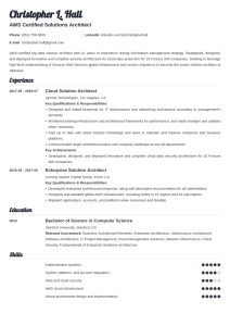 Solution Architect Resume Sample [with Roles & Responsibilities]