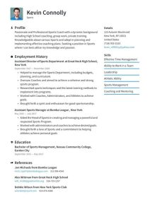 Sports Resume Examples & Writing tips 2021 (Free Guide) · Resume.io