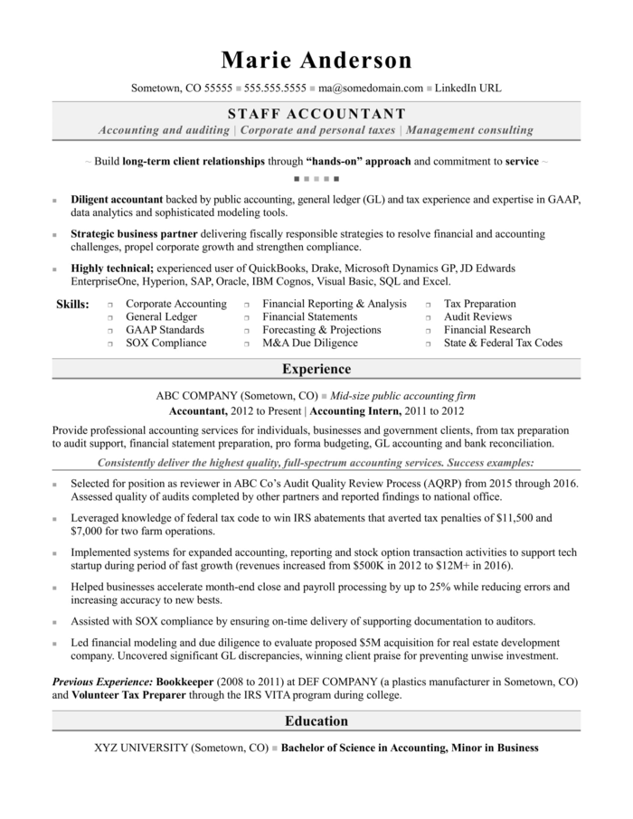 Senior Accountant Resume 40 Free Accountant Resume Templates Pdf Doc