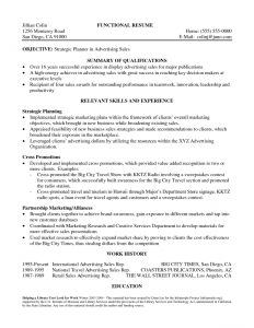 Resume Summary Of Qualifications Examples