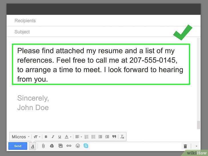How To Write Email While Sending Cv