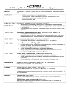 Chronological Resume Example // A chronological resume lists your work