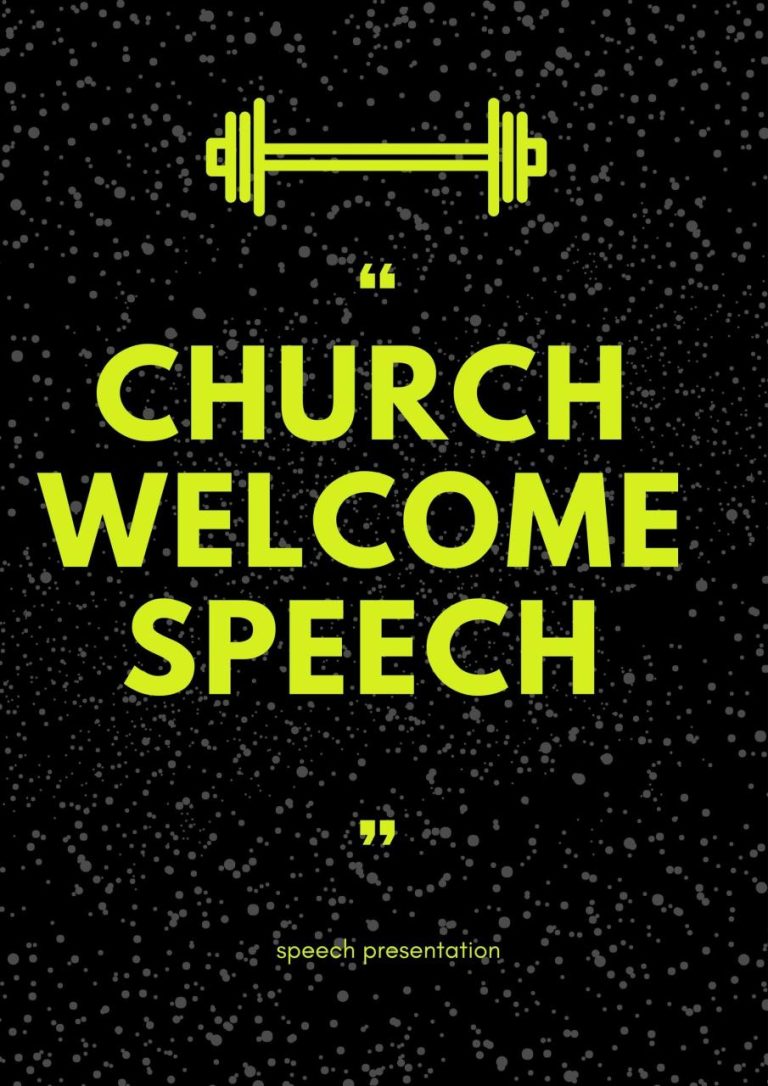 How To Write A Welcome Speech For Church