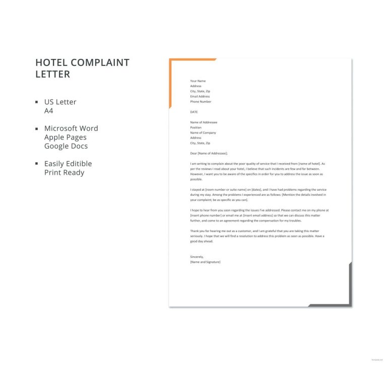 Hotel Application Cover Letter Sample