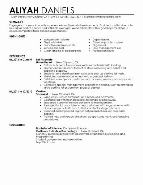 Student Cv Template For Part Time Job