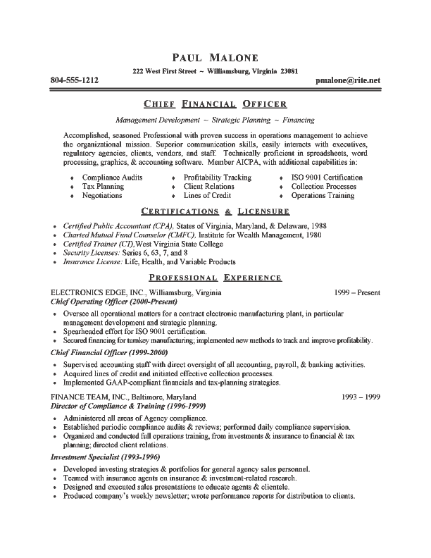 Stay At Home Mom Returning To Work Resume Sample