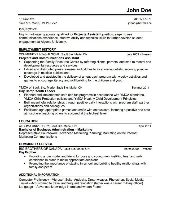 Resume Experience Examples Pdf