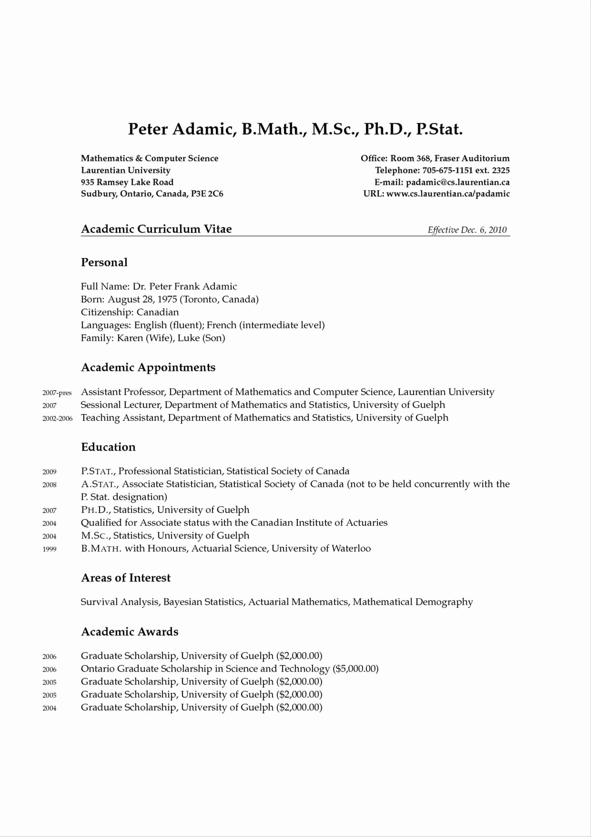 Phd Application Resume The CV Clinical Psychology PhD