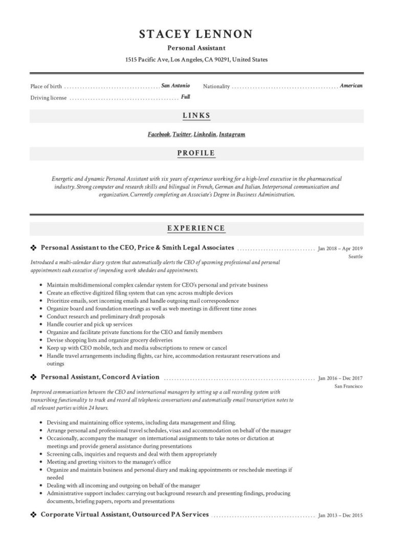 Account Manager Resume Examples 2019