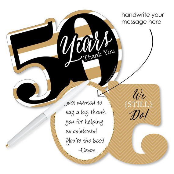 What Do You Write In A 50th Anniversary Thank You Card