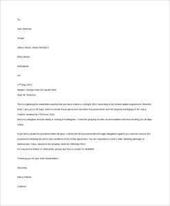 FREE 9+ Sample 30 Day Notice Templates in MS Word PDF