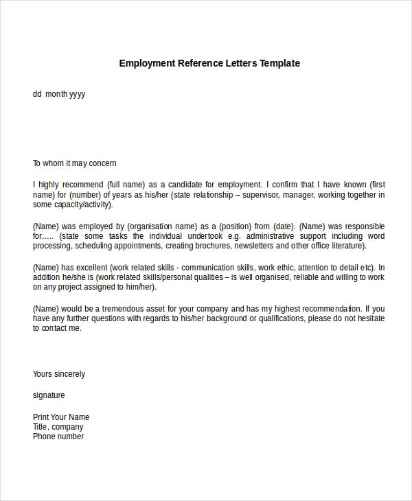 template reference letter for employee Google Search Employment