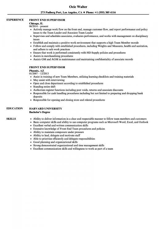 Retail Supervisor Resume Summary